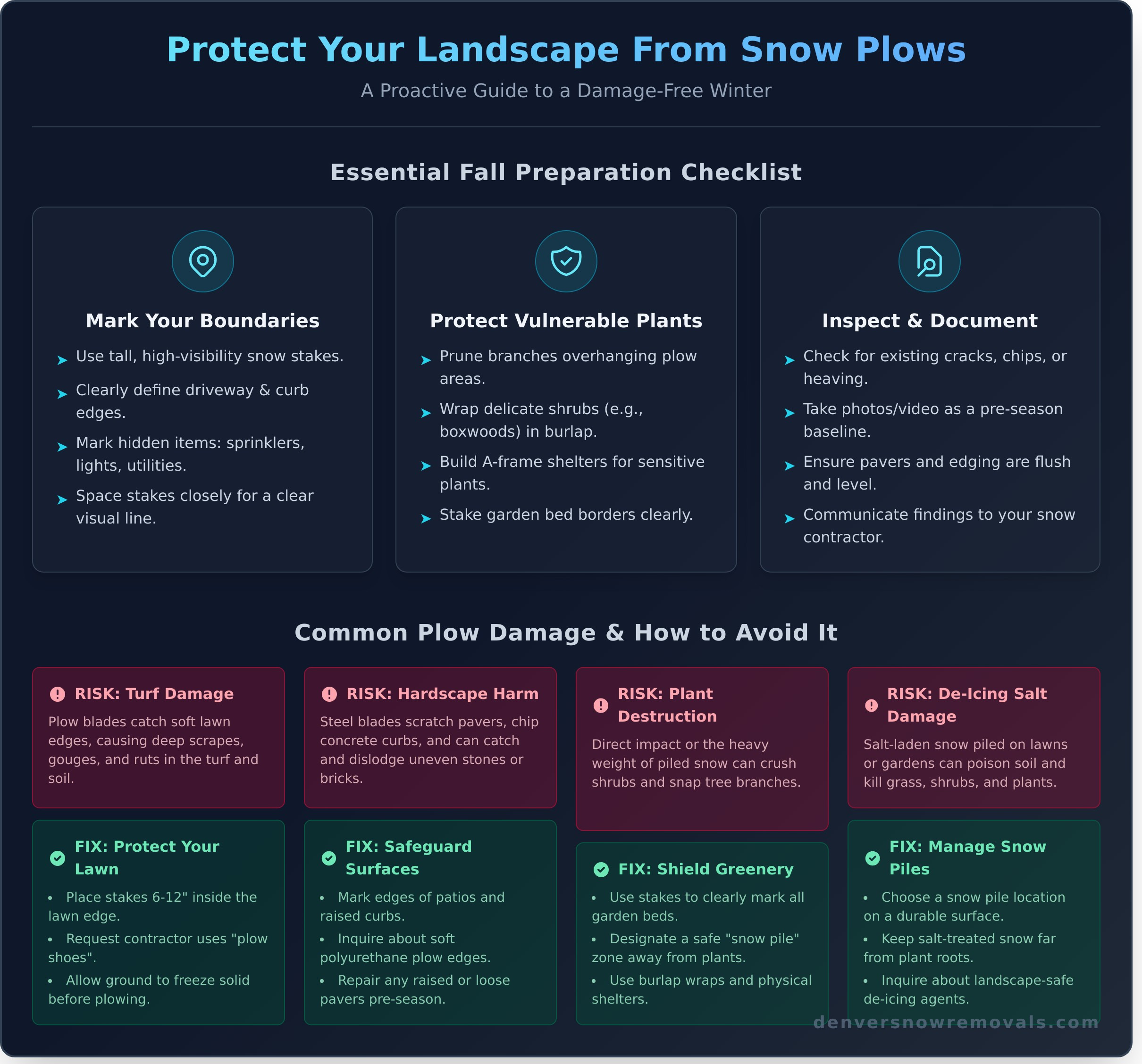 How to Protect Your Landscaping From Snow Plow Damage: A Pro’s Guide - Infographic