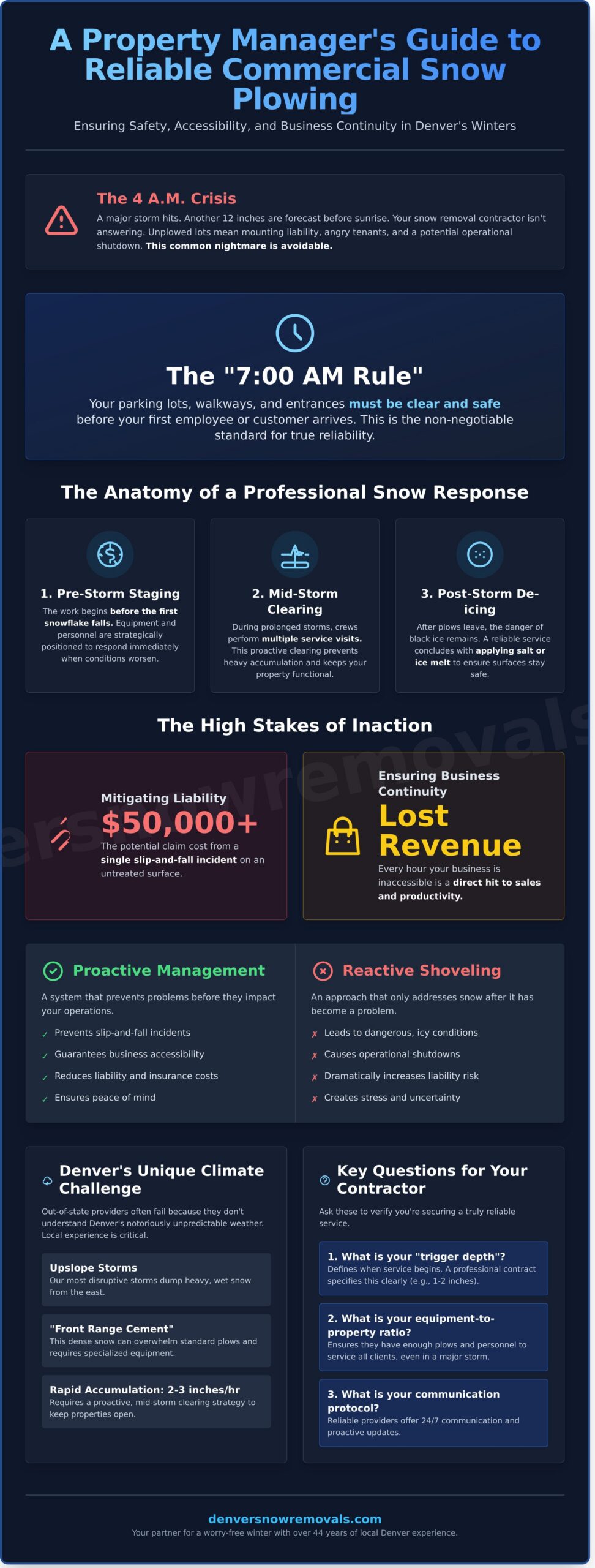 Reliable Commercial Snow Plowing in Denver: The 2026 Property Manager’s Guide