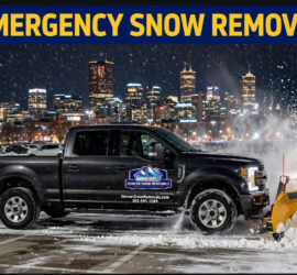 Snow plowing in Denver, Colorado