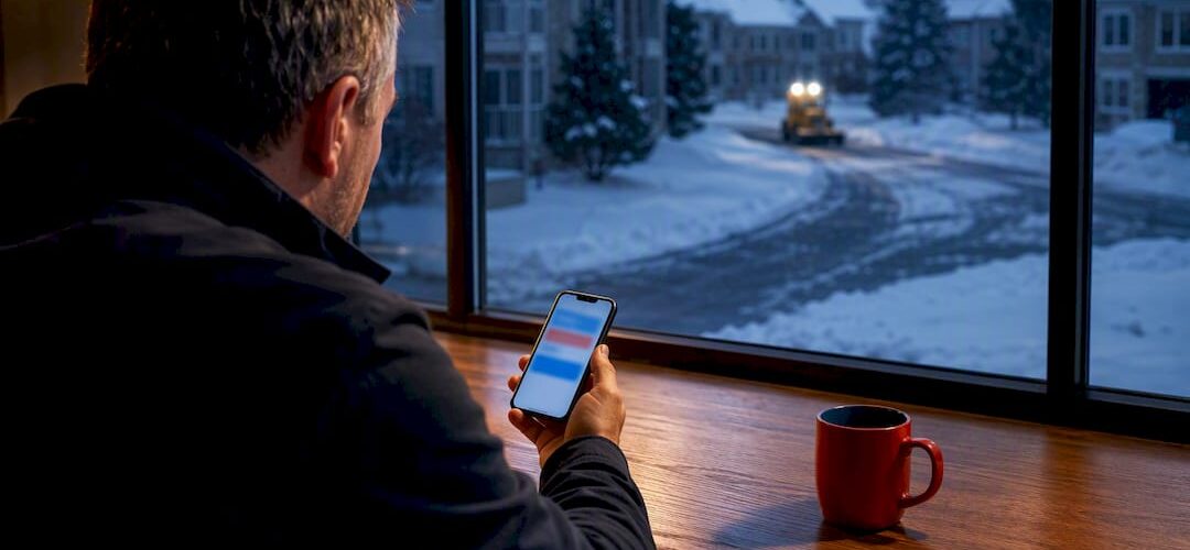 Property manager sending snow removal update