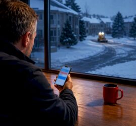 Property manager sending snow removal update
