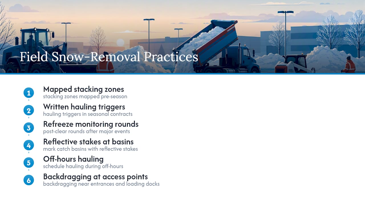Snow removal planning and monitoring practices