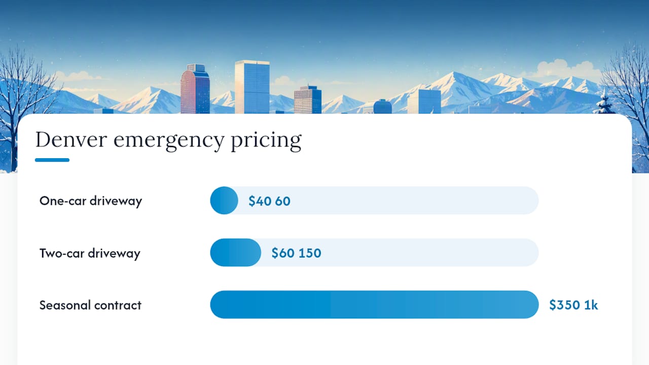 Comparison of emergency driveway clearing costs