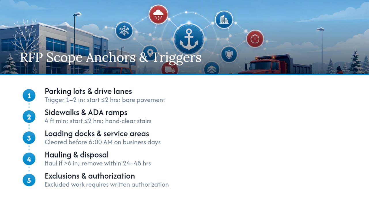 Snow removal RFP scope categories diagram