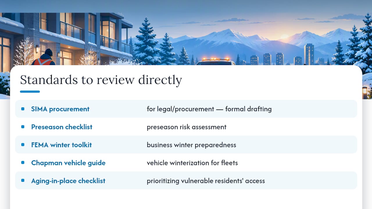 Standards and guidance worth reviewing directly — overview diagram